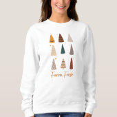 Retro-Vintages Rastermuster Weihnachtsbaum Sweatshirt (Vorderseite)