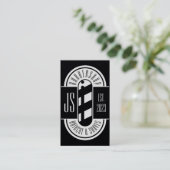 Retro Vintages Riesenlogo Visitenkarte (Stehend Vorderseite)