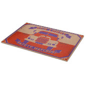 Retro-Vintages rotes LKW-Matchbox-Glas Schneidebrett (Ecke)