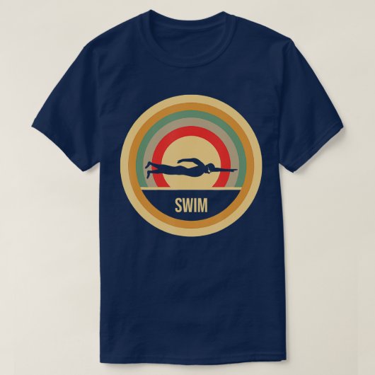 Retro-Vintages Schwimmgeschenk für Schwimmer 1 T-Shirt (Design vorne)