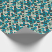 Retro Vintages Sechzigerjahre Muster Geschenkpapier (Ecke)