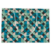 Retro Vintages Sechzigerjahre Muster Große Geschenktüte (Rückseite)