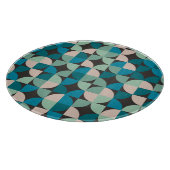 Retro Vintages Sechzigerjahre Muster Schneidebrett (Ecke)