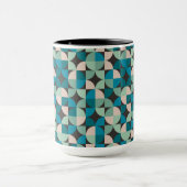 Retro Vintages Sechzigerjahre Muster Tasse (Zentrum)