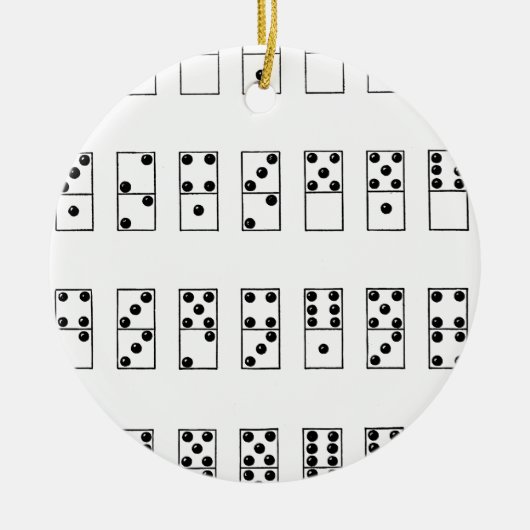 retro Vintages Set Dominos Keramik Ornament (Vorne)