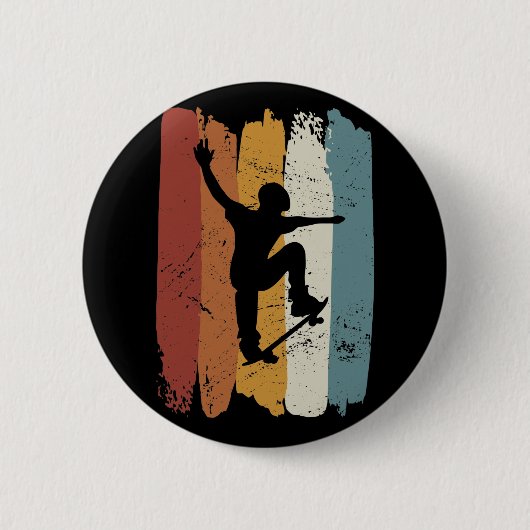 Retro-Vintages Skateboard Button (Vorderseite)