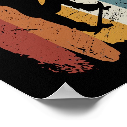 Retro-Vintages Skateboard Poster (Ecke)