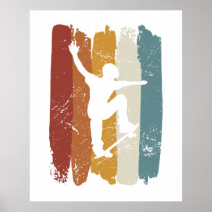 Retro-Vintages Skateboard Poster