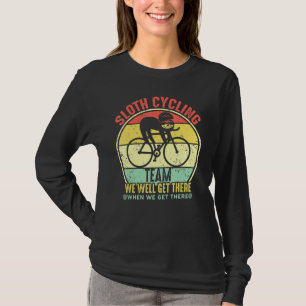Retro Vintages Sloth Cycling Team Lazy Sloth auf e T-Shirt