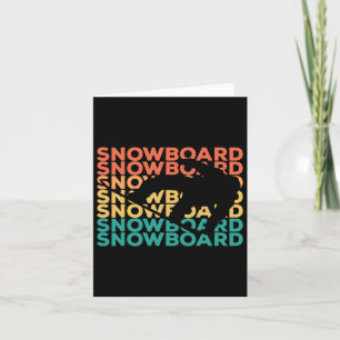 Retro Vintages Snowboarden-Geschenk für Snowboarde Karte