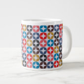 Retro Vintages Sternmuster Jumbo-Tasse (Vorderseite Rechts)