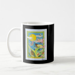 Retro Vintages Sunset Insekt farbenfrohe Cicada Kaffeetasse