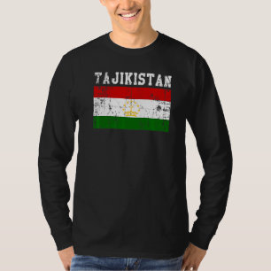 Retro Vintages Tadschikistan Flag Tadschikistani R T-Shirt