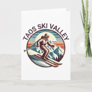 Retro Vintages Taos Skigebiet New Mexico Ski Winte Karte