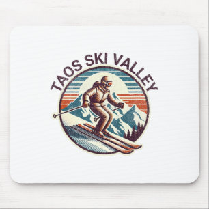 Retro Vintages Taos Skigebiet New Mexico Ski Winte Mousepad