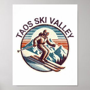 Retro Vintages Taos Skigebiet New Mexico Ski Winte Poster
