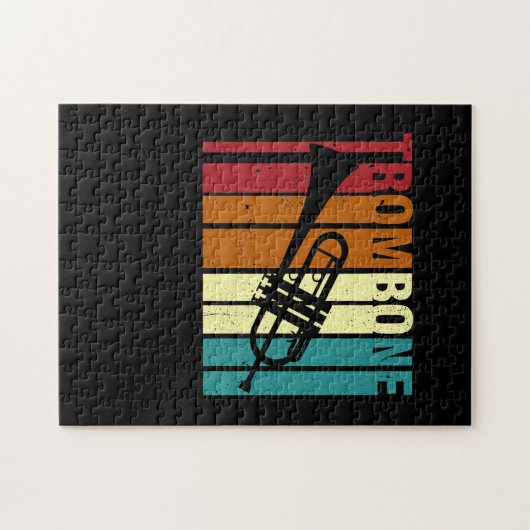 Retro-Vintages Trombone-Marching-Band Puzzle (Horizontal)