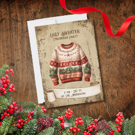 Retro Vintages Ugly Sweater Party Einladung