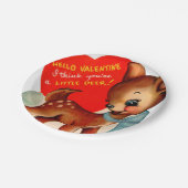 Retro Vintages Valentinerotwild-Party Pappteller (Schrägansicht)