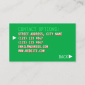 Retro-Vintages Videospiel illustriert Visitenkarte (Rückseite)