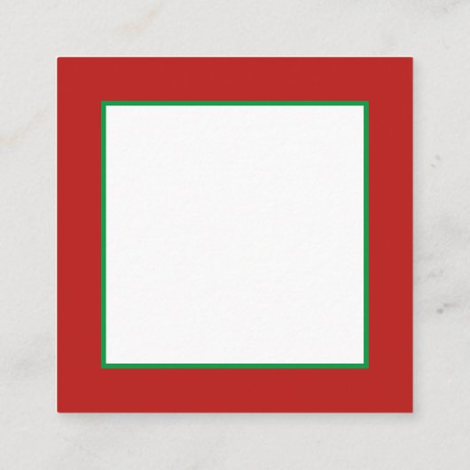 Retro Vintages Weihnachten Sankt Quadratische Visitenkarte (Rückseite)