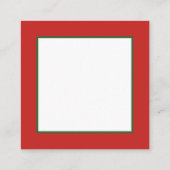 Retro Vintages Weihnachten Sankt Quadratische Visitenkarte (Rückseite)