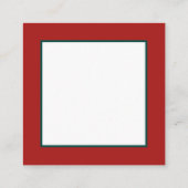 Retro Vintages Weihnachten Sankt Quadratische Visitenkarte (Rückseite)