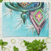 Retro Vintages Weihnachtsbirnen-Küchentuch Handtuch (Gefaltet)