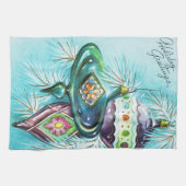 Retro Vintages Weihnachtsbirnen-Küchentuch Handtuch (Horizontal)