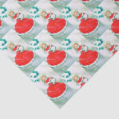 Retro Vintages Weihnachtsdamen-Partygewebe Seidenpapier (Ausschnitt)