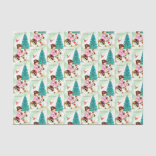 retro Vintages Weihnachtsengels-Feiertagsgewebe Seidenpapier