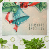 Retro Vintages Weihnachtsglocken-Küchentuch Handtuch (Gefaltet)