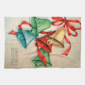 Retro Vintages Weihnachtsglocken-Küchentuch Handtuch (Horizontal)