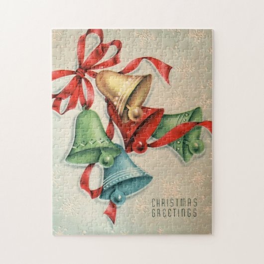 Retro Vintages Weihnachtsglocken Puzzle (Vertikal)