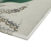 Retro Vintages Weihnachtskatze Schneidebrett (Ecke)