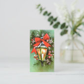 Retro Vintages Weihnachtslicht addieren Visitenkarte (Stehend Vorderseite)