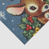 retro Vintages Weihnachtsren Feiertagsgewebe Seidenpapier (Ausschnitt)