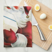 Retro Vintages Weihnachtssankt-Küchentuch Geschirrtuch (Viertel Falte)