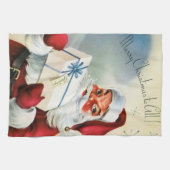Retro Vintages Weihnachtssankt-Küchentuch Geschirrtuch (Horizontal)