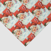 retro Vintages Weihnachtssankt-Partygewebe Seidenpapier (Ausschnitt)