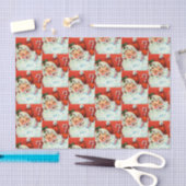 retro Vintages Weihnachtssankt-Partygewebe Seidenpapier (Handwerk)