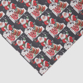 Retro Vintages Weihnachtssankt-Partygewebe Seidenpapier (Ausschnitt)