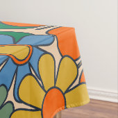 Retro Vintages weißes, florales Muster Tischdecke (Beispiel)