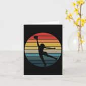 Retro-Vintages Wnba Basketball-Logo Karte (Gelbe Blume)