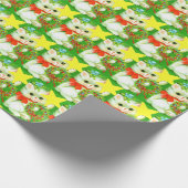 Retro vintaj Weihnachtskatzengestein Party Geschenkpapier (Ecke)
