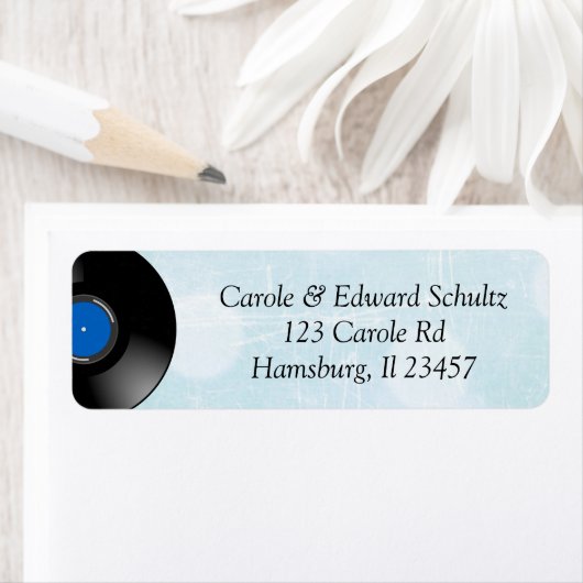 Retro Vinyl Album Blue Record (Insitu)