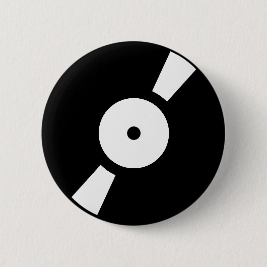 Retro-Vinyl-Datensatz Button (Vorderseite)