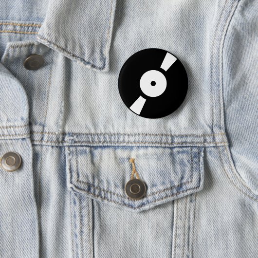 Retro-Vinyl-Datensatz Button (Beispiel)