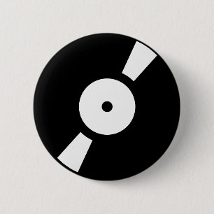 Retro-Vinyl-Datensatz Button
