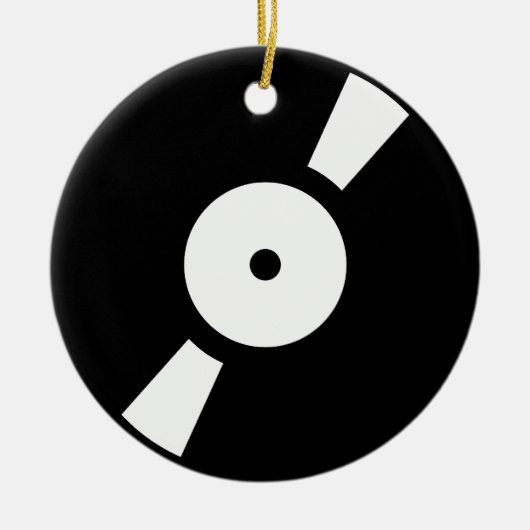 Retro-Vinyl-Datensatz Keramikornament (Vorne)